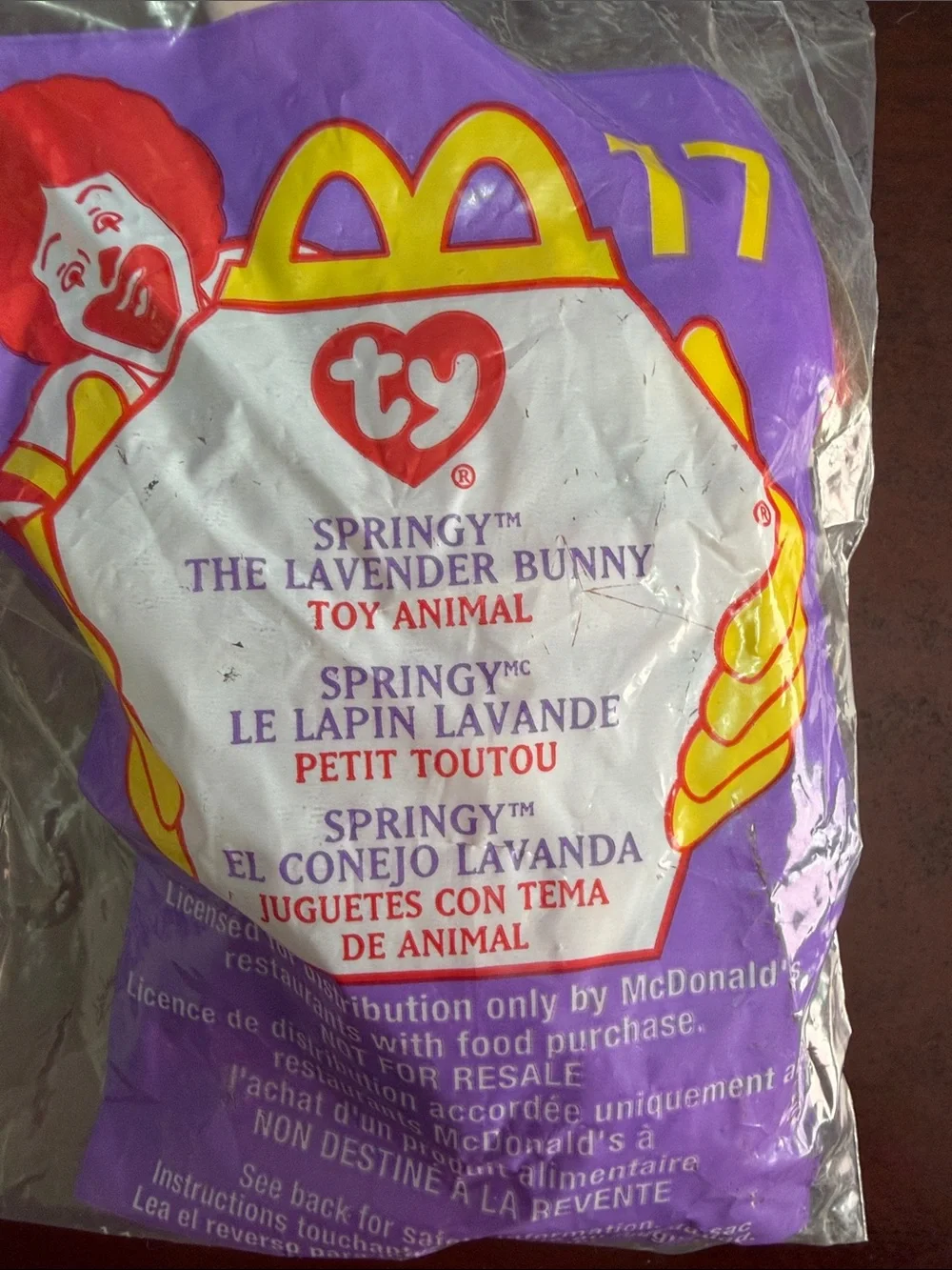 Vintage 2000 McDonald's‎ Ty Springy the Rabbit Plush #17 in package SEALED